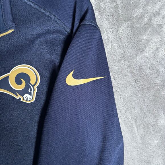 Nike Los Angeles Rams On Field Dri-Fit 1/4 Zip Pullover Men’s L - Picture 2 of 9